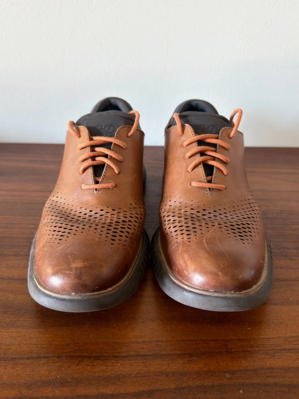 Cole Haan Men's 8.5M 2.ZEROGRAND Brown Leather Wingtip Oxford Shoes C25351